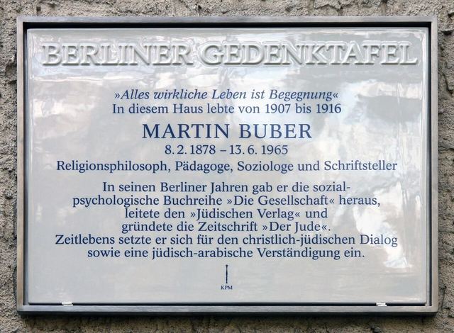 Berliner Gedenktafel Vopeliuspfad 12 (Zehld) Martin Buber